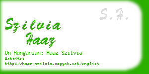 szilvia haaz business card